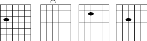 fretboard diagram of first four notes in king wenselas