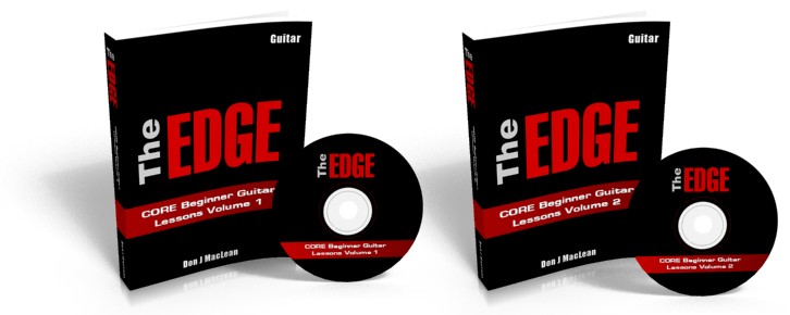 The EDGE: CORE Beginner Guitar Lessons Volumes 1 and 2. Books & Audio