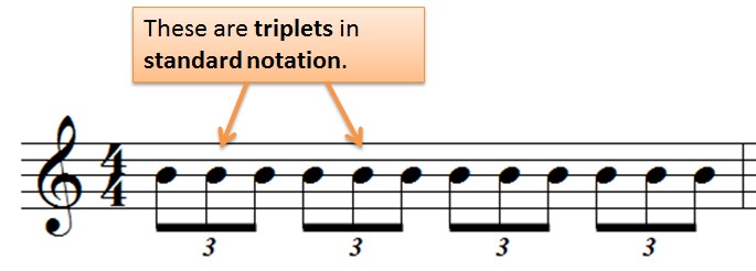 triplets standard notation